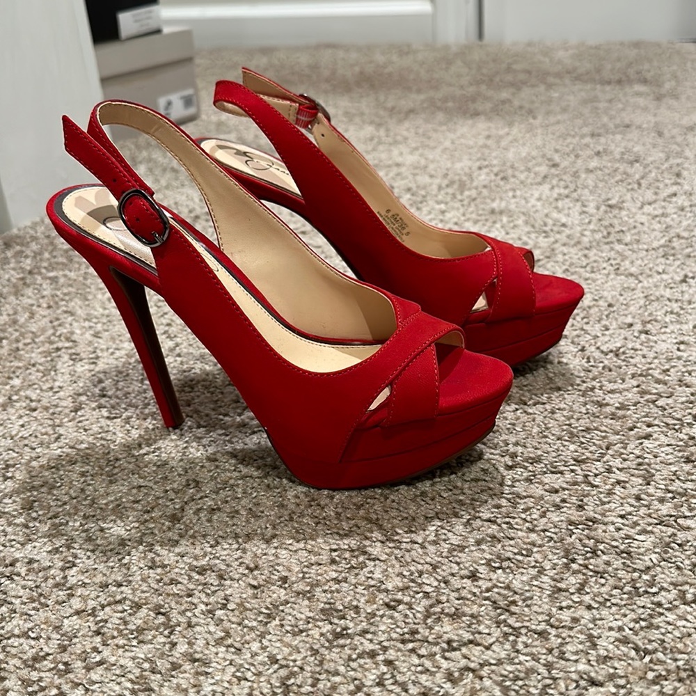 Jessica Simpson Willey red pumps.